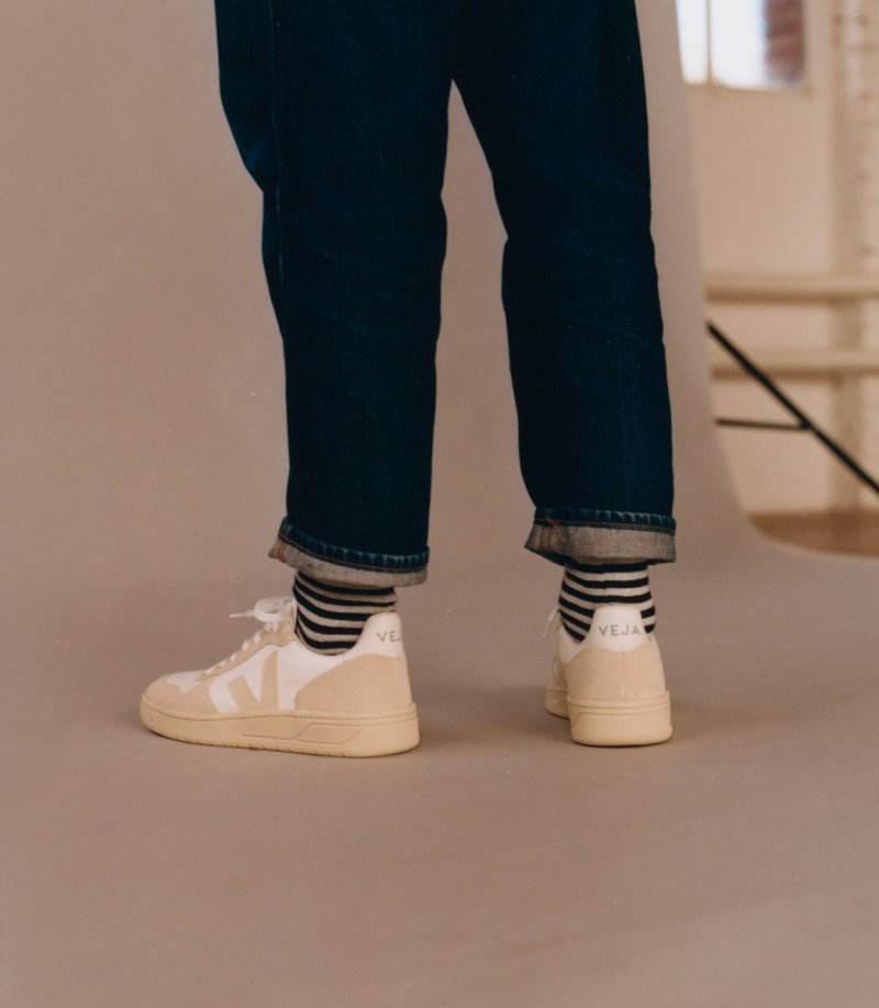 Veja V-10 B-Mesh Patike Muške Bijele Bež | FJ06-3036N3
