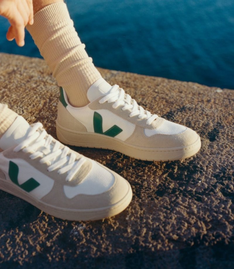 Veja V-10 B-Mesh Patike Muške Bijele Zelene | SV26-4436W8