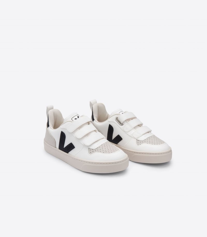 Veja V-10 CWL Patike Dječje Bijele Crne | KE08-8358N6