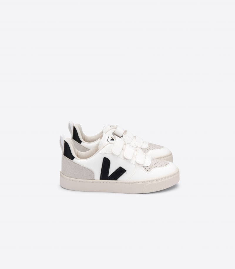 Veja V-10 CWL Patike Dječje Bijele Crne | KE08-8358N6