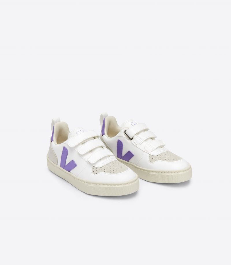 Veja V-10 CWL Patike Dječje Bijele Ljubičaste | RD29-7539Z0