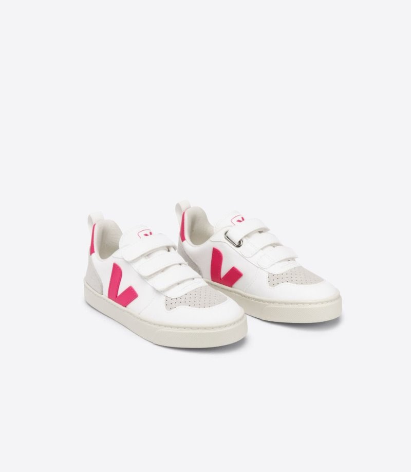 Veja V-10 CWL Patike Dječje Bijele Roze | QE58-3768V1