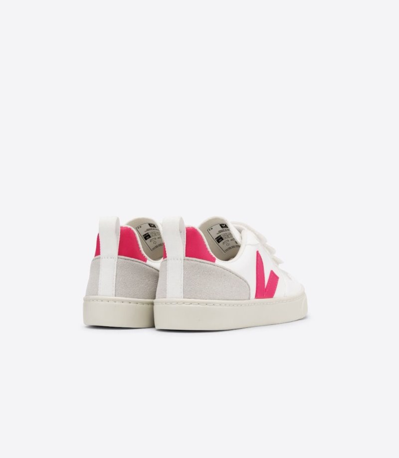 Veja V-10 CWL Patike Dječje Bijele Roze | QE58-3768V1