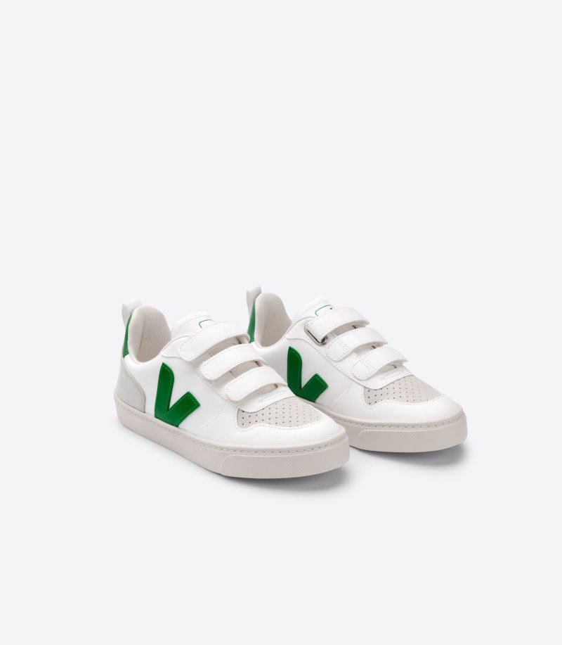 Veja V-10 CWL Patike Dječje Bijele Zelene | CC26-5556E1