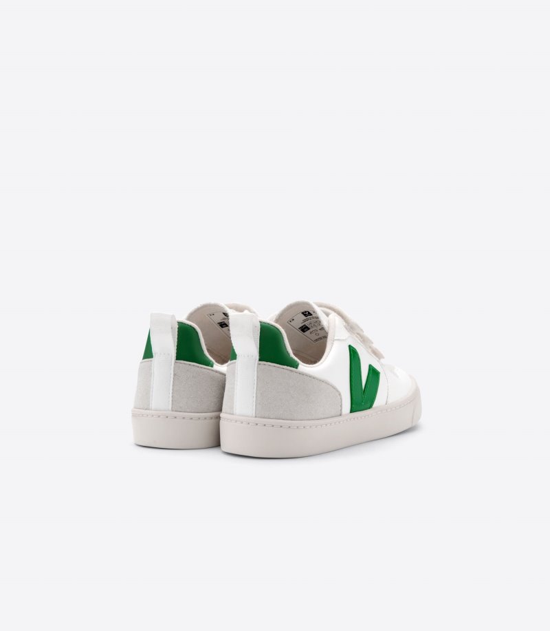 Veja V-10 CWL Patike Dječje Bijele Zelene | CC26-5556E1