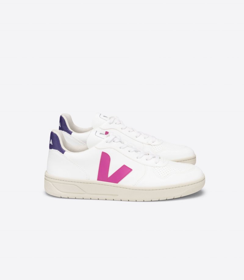 Veja V-10 CWL Patike Ženske Bijele Ljubičaste | SD68-0798D7
