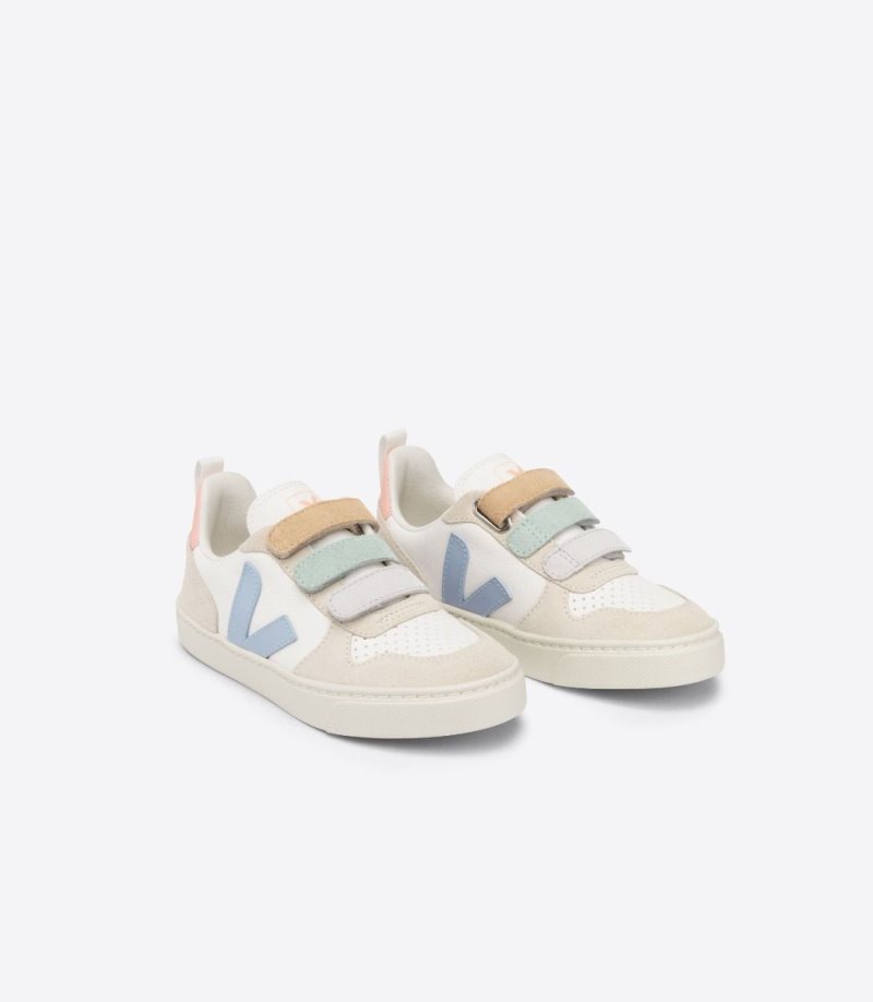 Veja V-10 Chromefree Patike Dječje Bijele Plave | PV30-1810V5