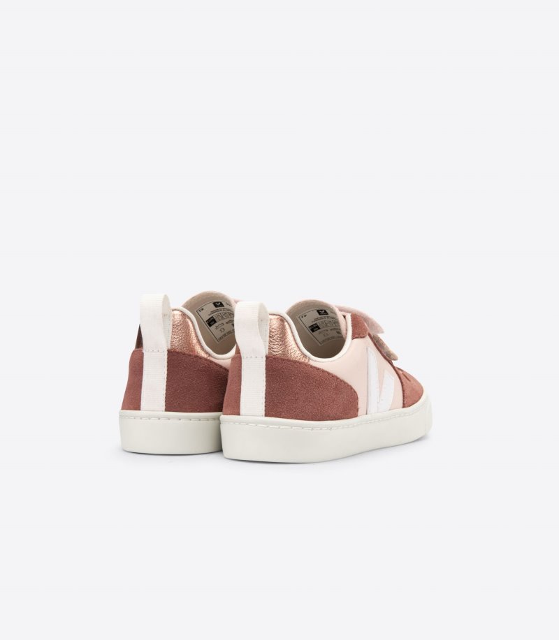 Veja V-10 Chromefree Patike Dječje Bordo Roze Zlatne | YQ23-2603P4