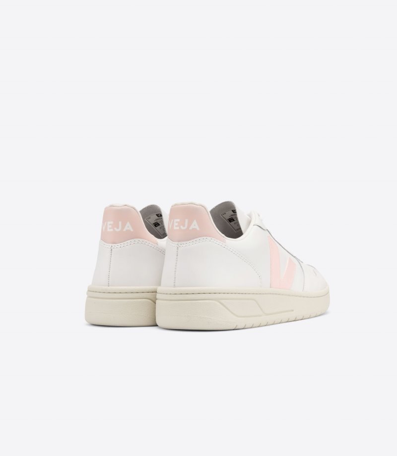 Veja V-10 Leather Patike Ženske Bijele Roze | PR73-6143I9