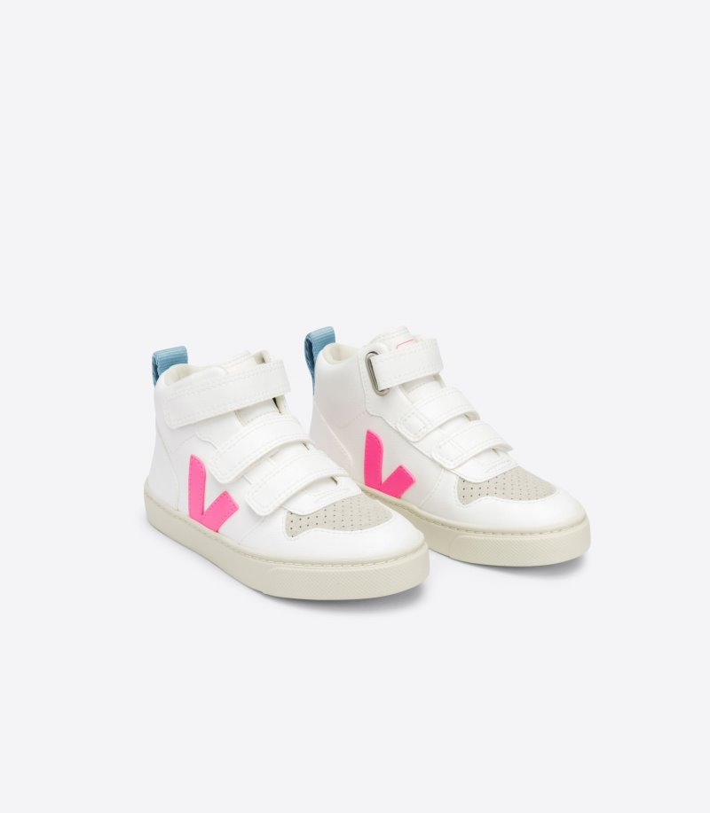 Veja V-10 Mid CWL Patike Dječje Bijele Roze | EO50-5360I1