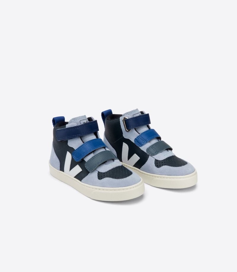 Veja V-10 Mid Chromefree Leather Patike Dječje Tamnoplave Plave | TR78-5858K4