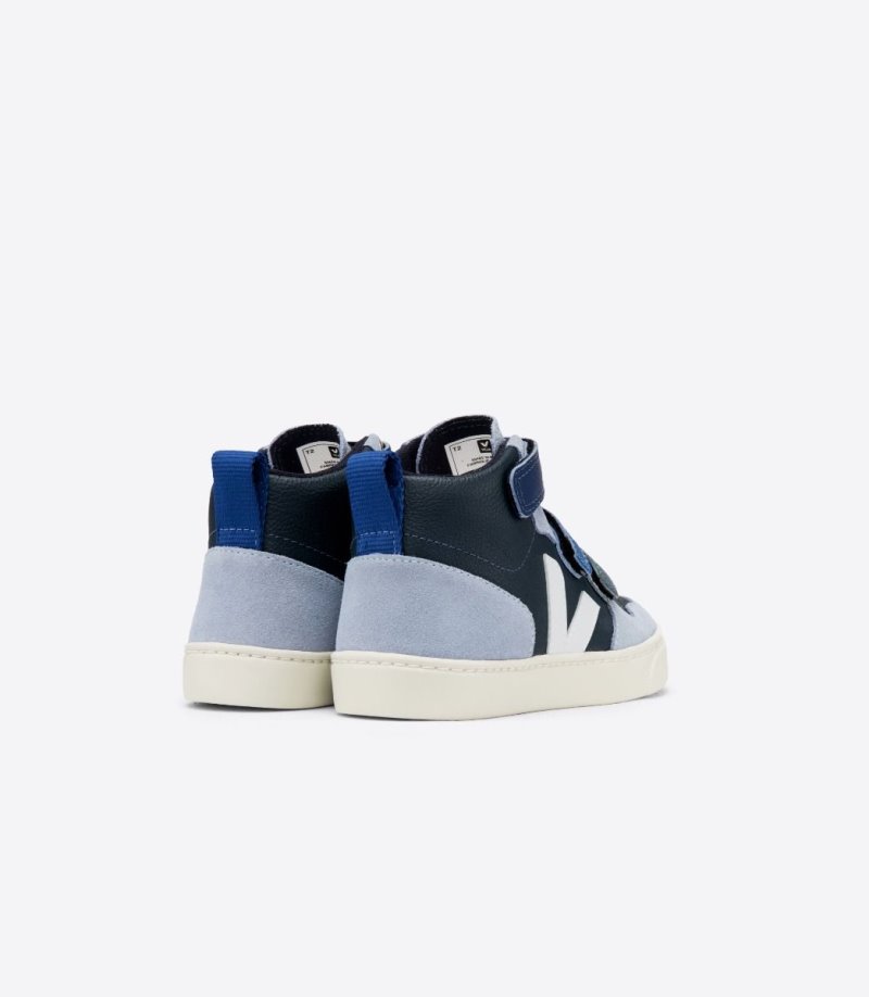 Veja V-10 Mid Chromefree Leather Patike Dječje Tamnoplave Plave | TR78-5858K4