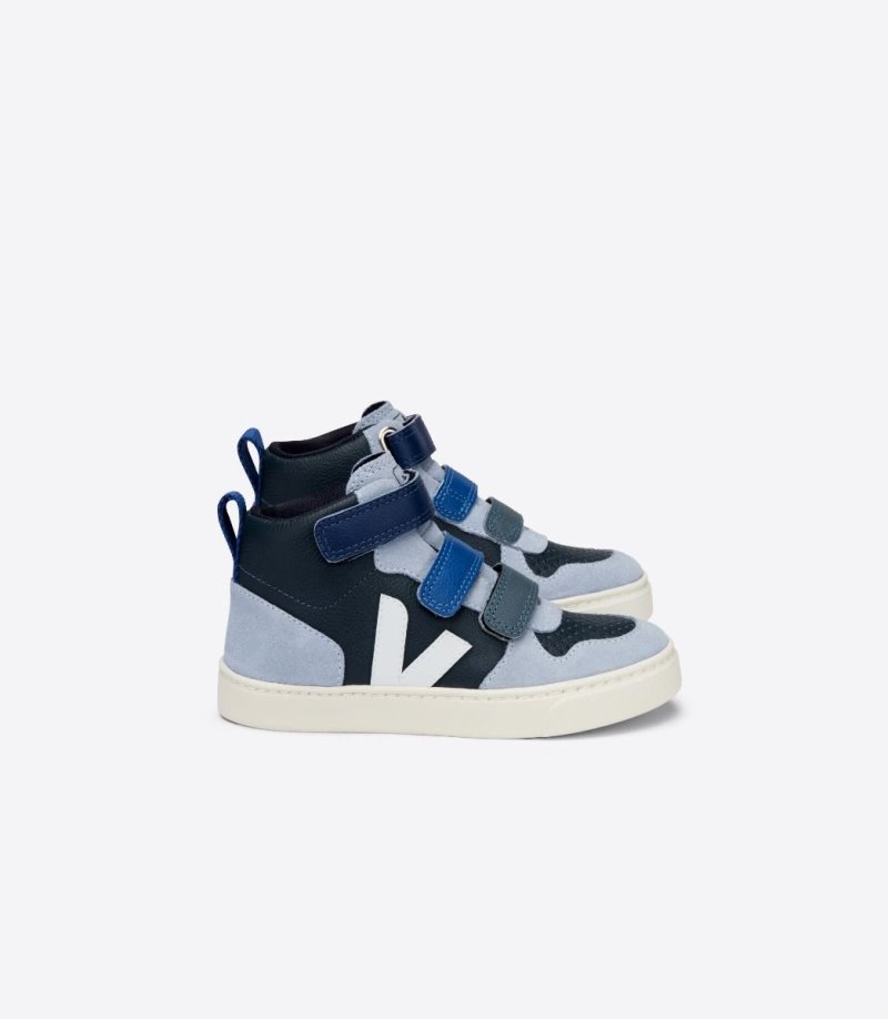 Veja V-10 Mid Chromefree Leather Patike Dječje Tamnoplave Plave | TR78-5858K4