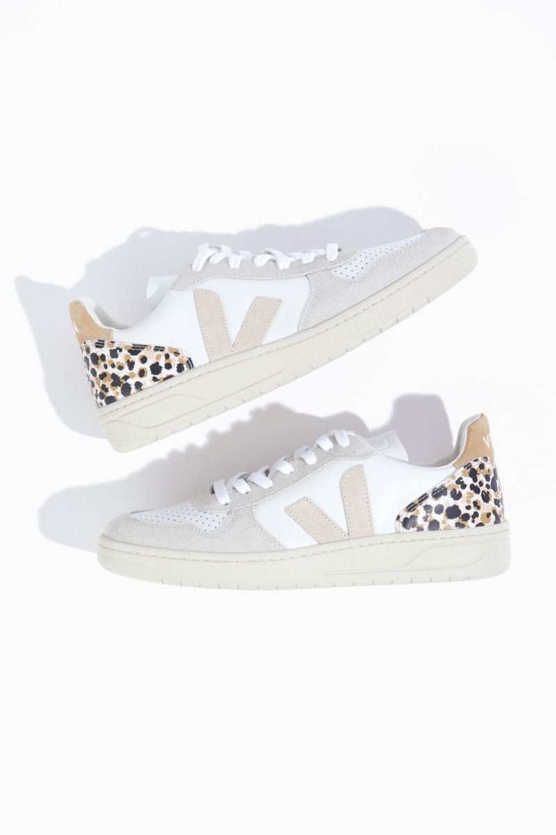 Veja V-10 Patike Ženske Bijele Leopard | JG10-6020M1