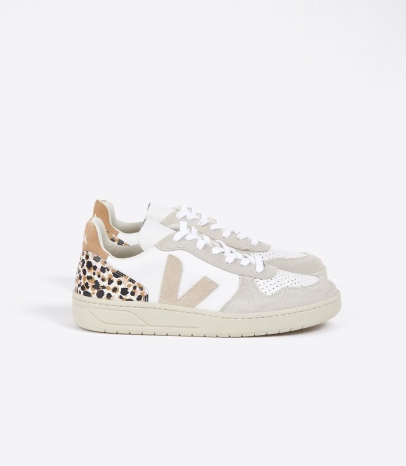 Veja V-10 Patike Ženske Bijele Leopard | JG10-6020M1