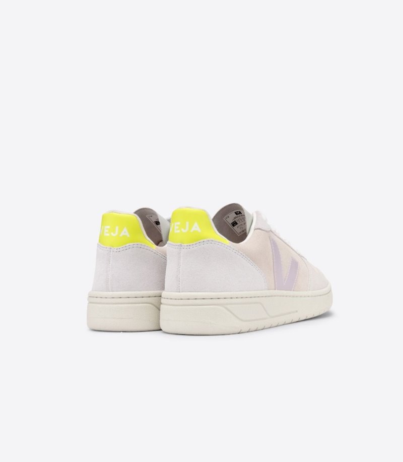 Veja V-10 Suede Patike Ženske Bež Ljubičaste | RL52-7872Q5
