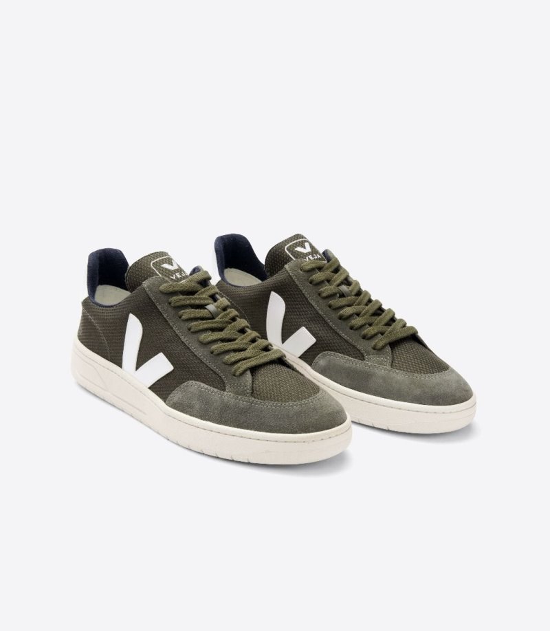 Veja V-12 B-Mesh Patike Ženske Maslinasto Zelene Bijele | ZL07-5607D4