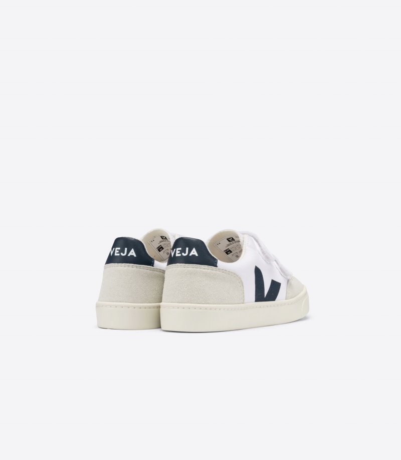 Veja V-12 Canvas Patike Dječje Bijele Tamnoplave | LT83-1453W9