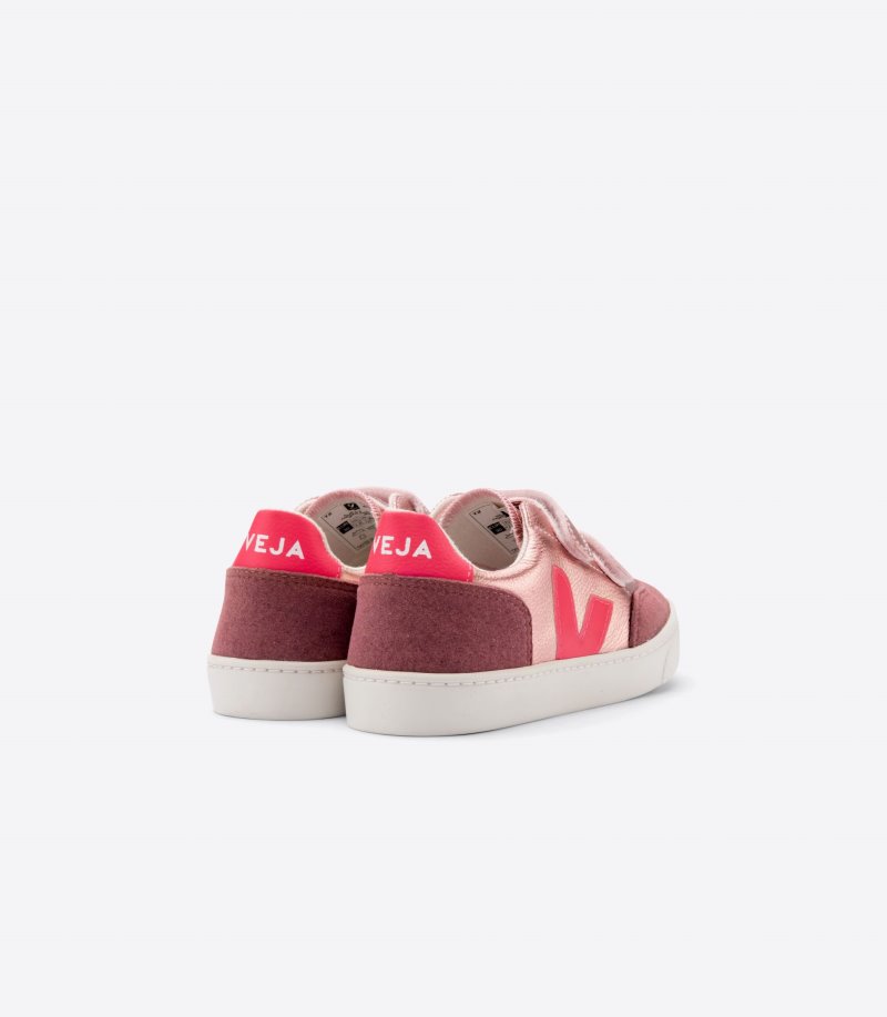 Veja V-12 Chromefree Leather Patike Dječje Roze Roze | AW18-2918J3