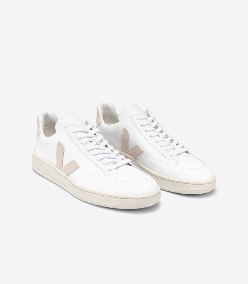 Veja V-12 Leather Patike Ženske Bijele Bež | TI95-5075S8