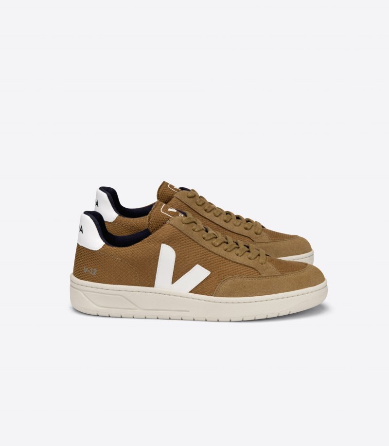 Veja V-12 Vegan B-Mesh Patike Muške Smeđe Bijele | SN31-7561K2