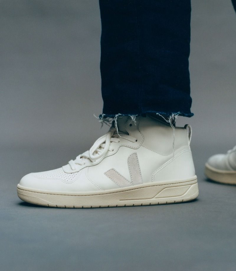 Veja V-15 Leather Patike Ženske Bijele | VX61-1311J0