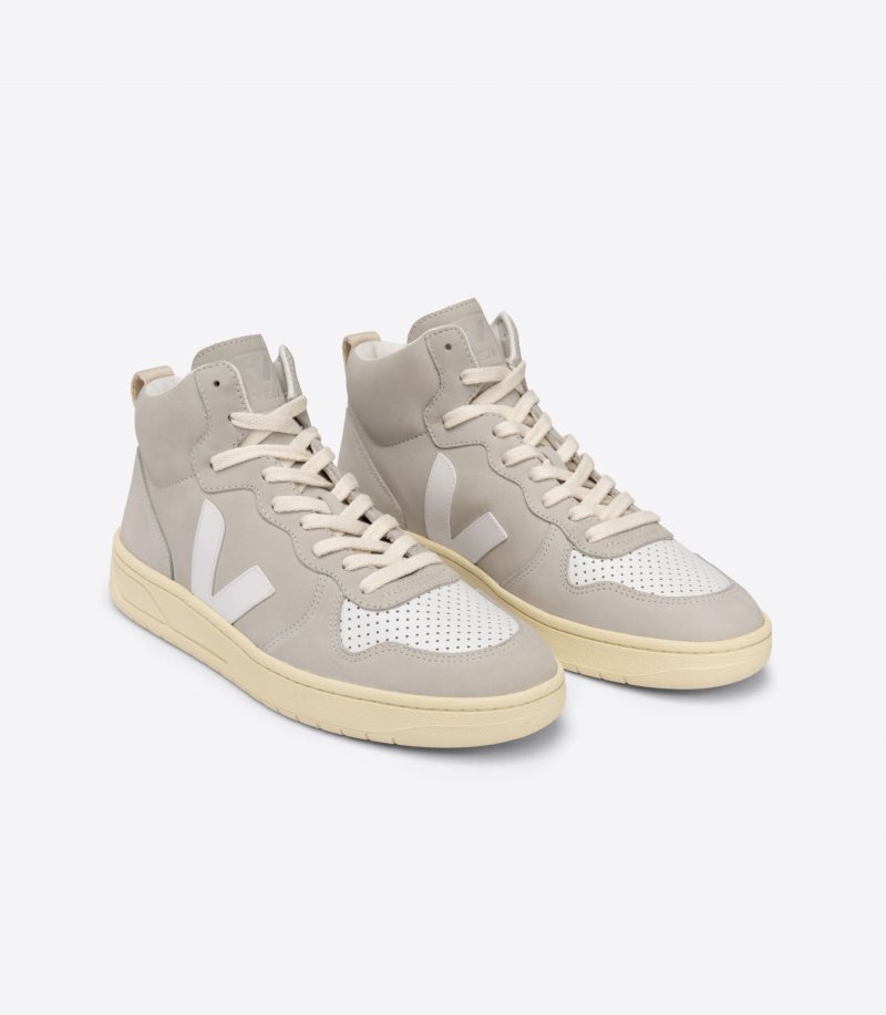 Veja V-15 Nubuck Patike Muške Bež Bijele | VC55-8085L4