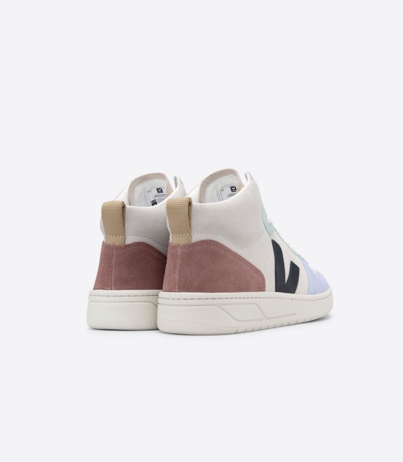 Veja V-15 Suede Patike Ženske Bež Crne Ljubičaste | ZR11-7401F4