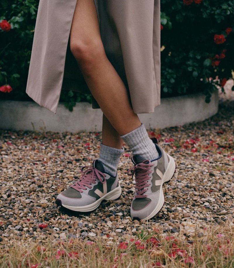 Veja Venturi Suede Patike Ženske Maslinasto Zelene Sive Roze | DI92-0462L4
