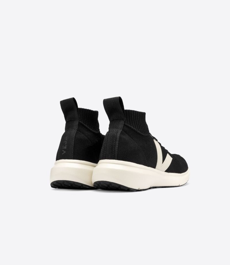 Veja V-knit Veja X Rick Owens Mid Patike Muške Crne Bijele | XM00-3770Z8