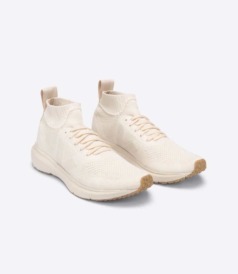 Veja V-knit Veja X Rick Owens Mid Patike Muške Krem | MB50-3180E0