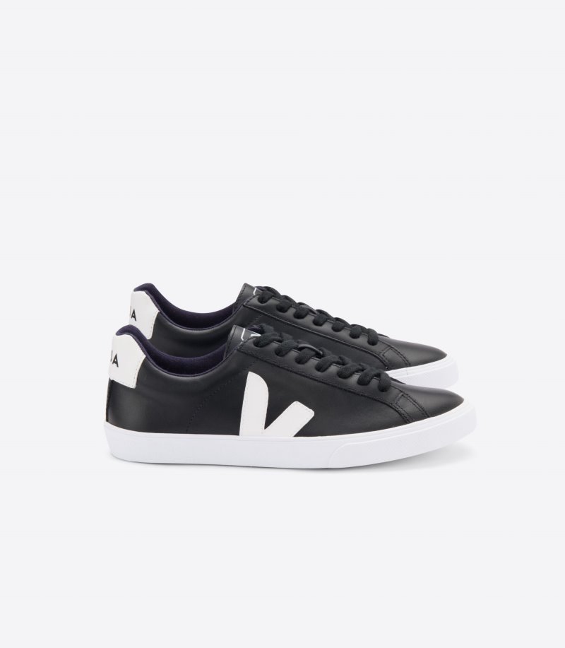 Veja Vstore Esplar Leather Patike Ženske Crne Bijele | HM02-0492G9