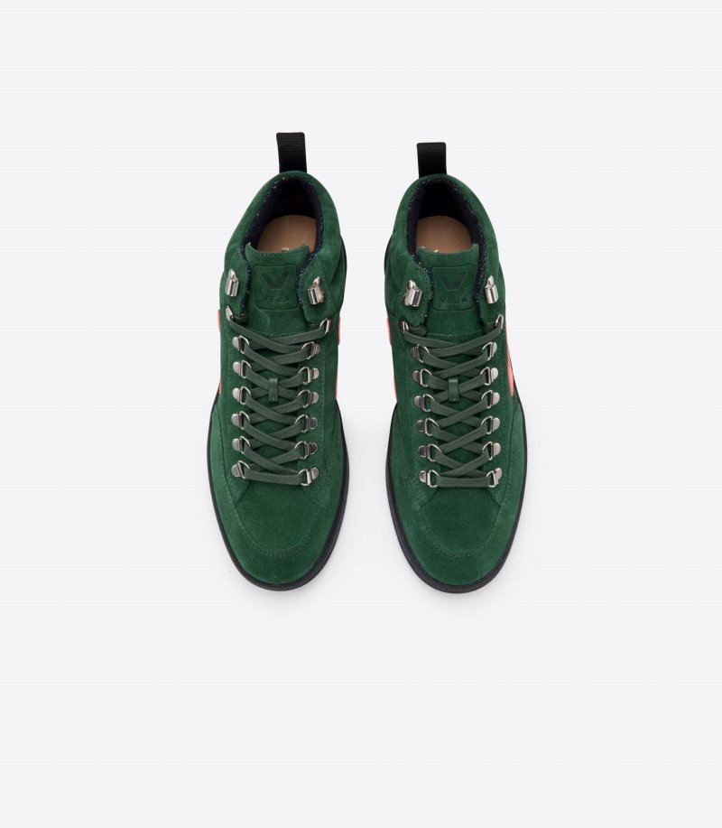 Veja Vstore Roraima Suede Patike Ženske Zelene Narančaste | EU85-8625T4