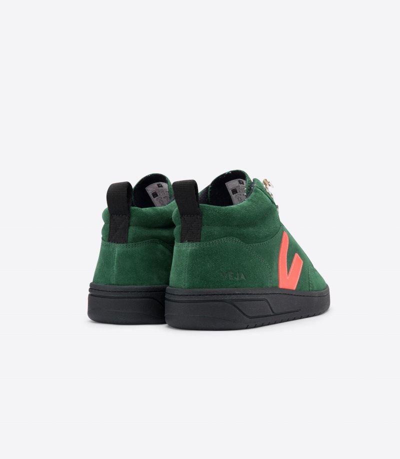 Veja Vstore Roraima Suede Patike Ženske Zelene Narančaste | EU85-8625T4