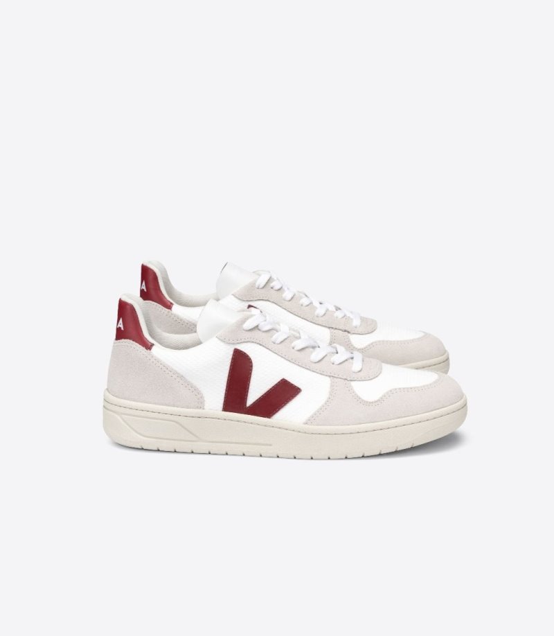 Veja Vstore V-10 Bmesh Patike Ženske Bijele Bež Bordo | CV92-1102K1